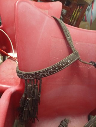 Cabezada de cuero para caballo con bocado