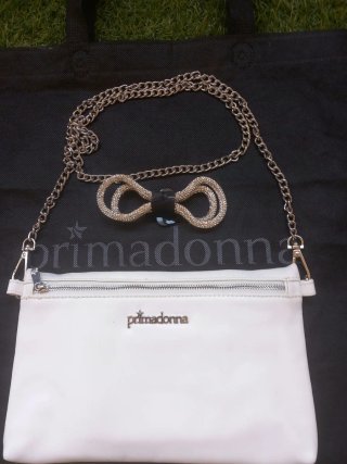 Borsa Primadonna bianca con tracolla