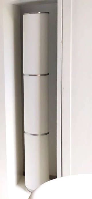 Lampada da Terra Moderna in Tessuto e Metallo