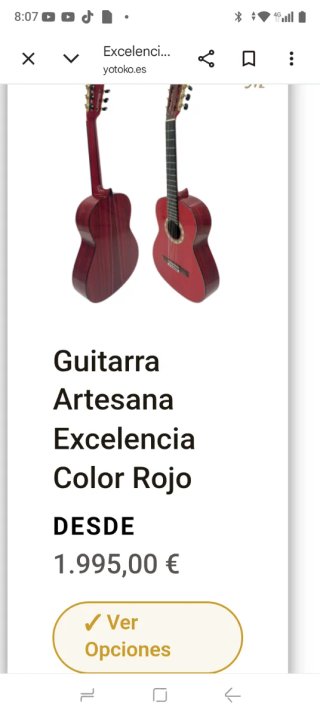 Guitarra Flamenca Artesanía Roja