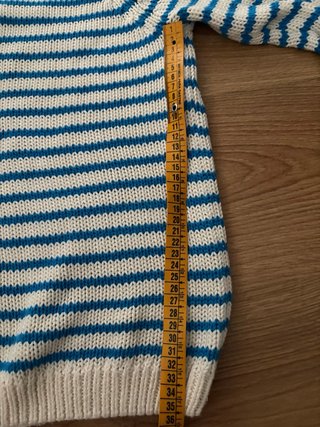 Jersey Zara Rayas Azul Blanco Algodón