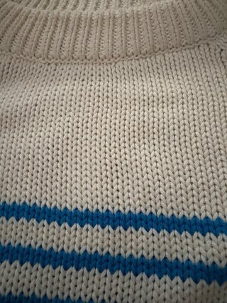 Jersey Zara Rayas Azul Blanco Algodón