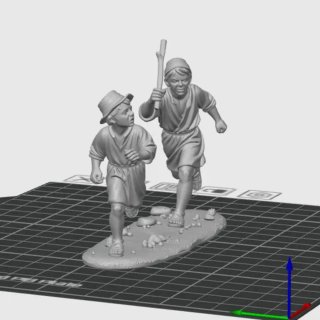 Figuras Belén Niños Corriendo