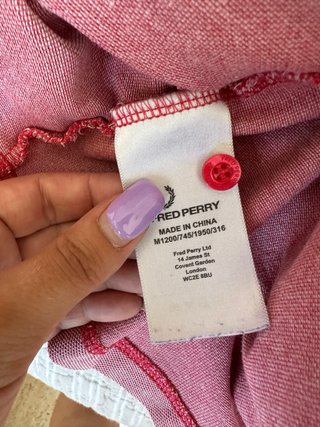 Polo Fred Perry Rojo Talla L original