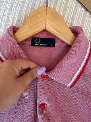 Polo Fred Perry Rojo Talla L original