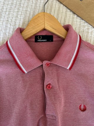 Polo Fred Perry Rojo Talla L original