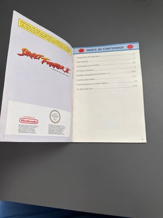 Manual Street Fighter II Español SNES