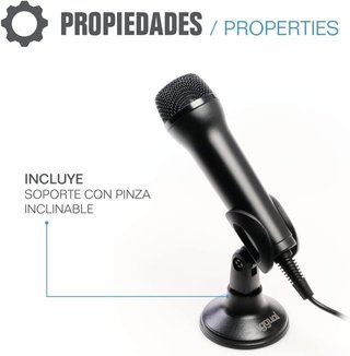 Iggual - Micrófono USB con Soporte para PC y Consola