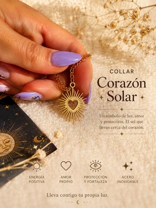 Collar corazón solar
