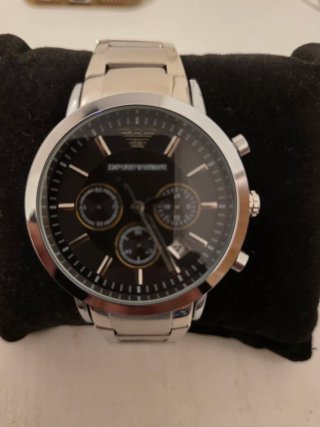 Reloj Emporio Armani Negro y Plateado