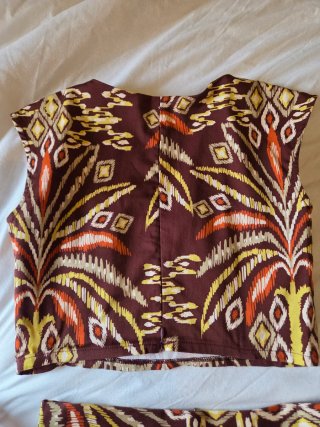 Conjunto 2 piezas top y falda estampado