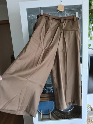 Pantalón culotte sarga con cinturón XS