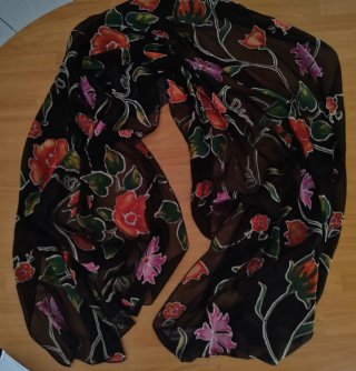 Abito lungo elegante con stola