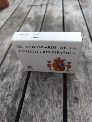 Moneda 1000 Pesetas 1998 XX Aniversario Constituci