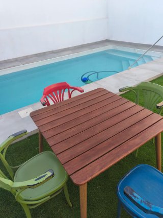 Conjunto mesa y sillas jardín