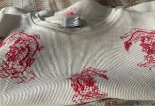Crop top Bershka draghi rossi S