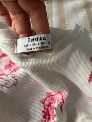 Crop top Bershka draghi rossi S