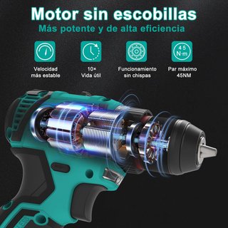 Taladro HYCHIKA 16.8V 45Nm Brushless