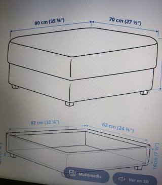 Sofá IKEA KIVIK con almacenaje