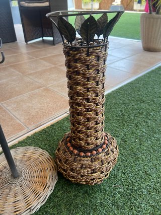 Lote articulos Decoración Mimbre y forja