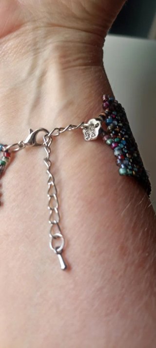 Pulsera de cristales hecha a mano multicolor