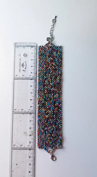 Pulsera de cristales hecha a mano multicolor
