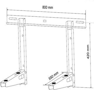 Maclean Brackets MC-623 - Soporte para el equipo de aire acondicionado AEG hasta 200 kg