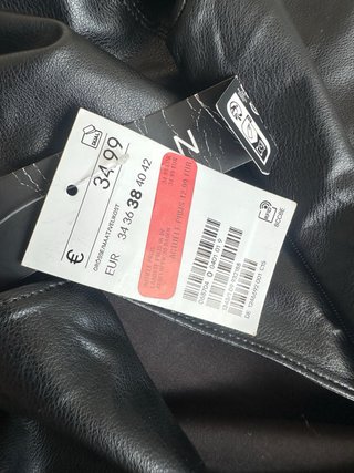 Vestido H&M Piel Vegana Negro