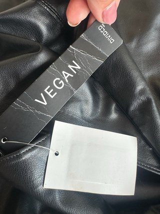 Vestido H&M Piel Vegana Negro