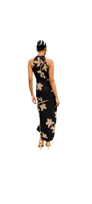 Vestido Lady Pipa Negro y Beige