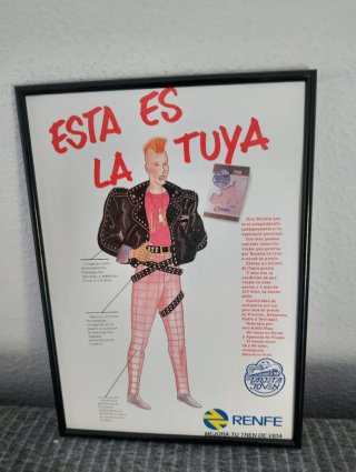 Publicidad Renfe Años 90 Enmarcada