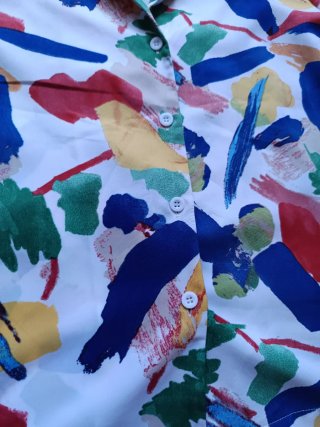 Camisa estampada multicolor unisex