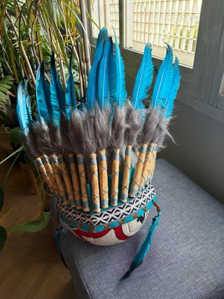 Tocado Indígena Plumas Fiesta/Boda. Hora loca