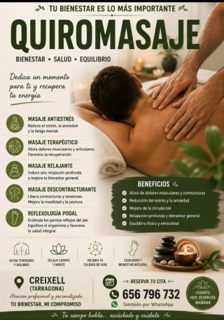 Quiromasaje  WhatsApp 656796732