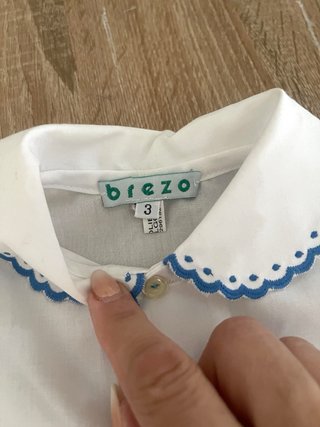 Conjunto camisa blanca y pantalón azul 3 años