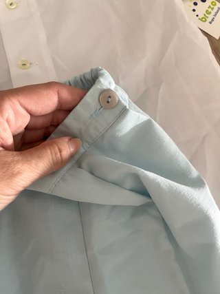 Conjunto camisa blanca y pantalón azul 3 años