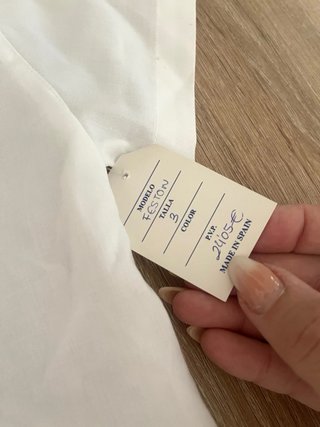Conjunto camisa blanca y pantalón azul 3 años