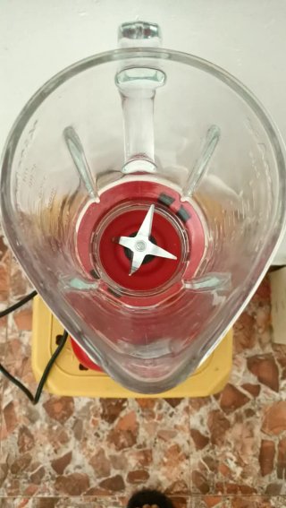 Licuadora Roja Vaso Cristal