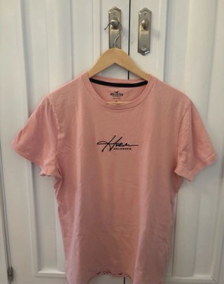 Camiseta Hollister Rosa