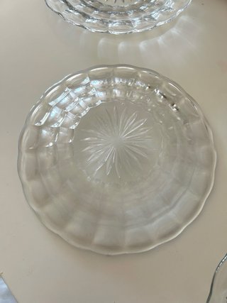 6 Platos de Cristal Antiguos