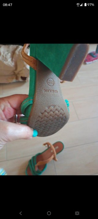 Sandali Geox Donna Arancioni/Verde Acqua