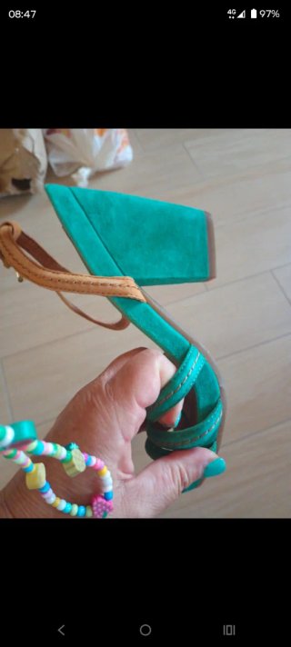 Sandali Geox Donna Arancioni/Verde Acqua