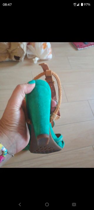 Sandali Geox Donna Arancioni/Verde Acqua