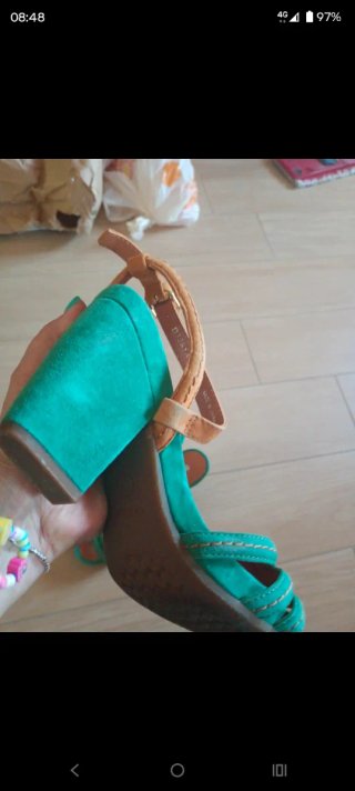 Sandali Geox Donna Arancioni/Verde Acqua