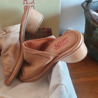 A.S. 98 Sandali in Pelle Beige/Marrone
