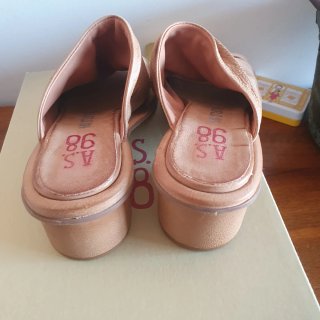 A.S. 98 Sandali in Pelle Beige/Marrone
