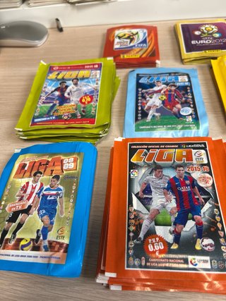 Sobres cromos fútbol: Liga, Euro, Mundial