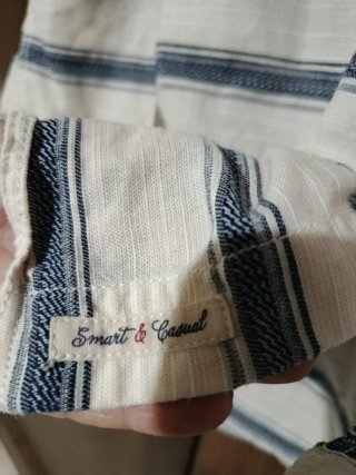 Camisa Hombre de lino Springfield rayas azules