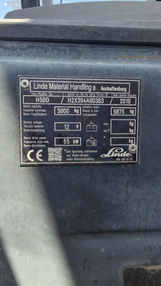 Carretilla Linde H50D Triplex 2010