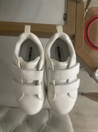 Zapatillas blancas velcro niña/niño